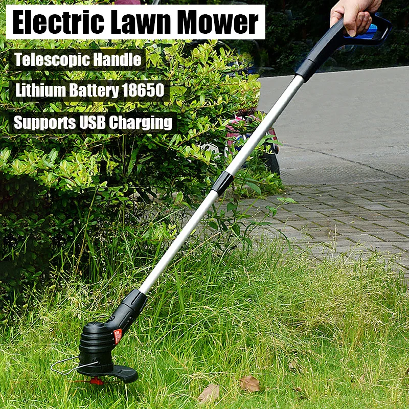 

Electric Cordless Lawn Mower Portable Garden Power Tools USB Rechargeable Retractable Weeder USB Rechargeable Electric Weeder