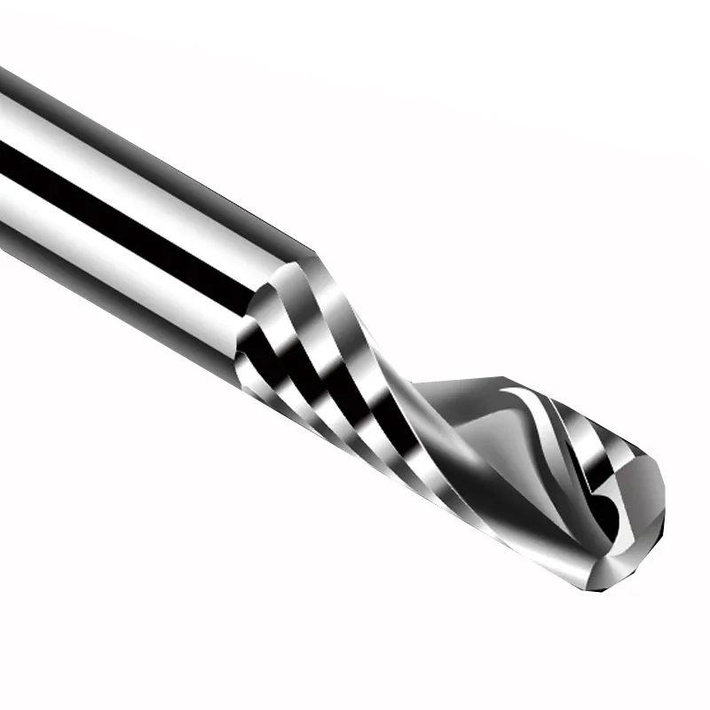 1 قطعة قاطعة المطحنة الحلزونية 1 الناي الأيمن دوامة القاطع الاكريليك بولي كلوريد الفينيل MDF الكثافة مجلس النقش راوتر بت كربيد نهاية مطحنة 6-12 مللي متر #5