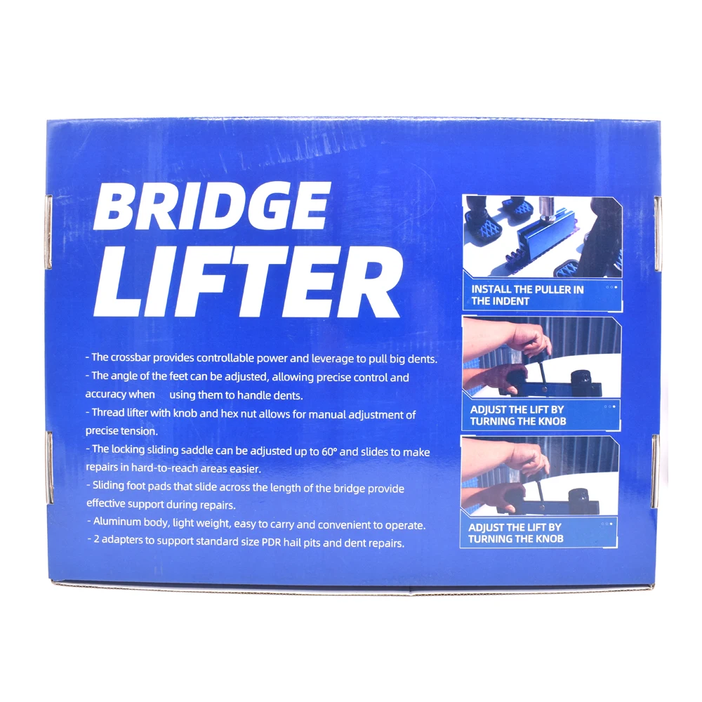 Adjustable Auto Dent Puller Bridge Aluminum PDR Lifter With 2 Adapters For Precise Dent Removal 6 Adjustable Auto Dent Puller Bridge Aluminum PDR Lifter With 2 Adapters For Precise Dent Removal 6