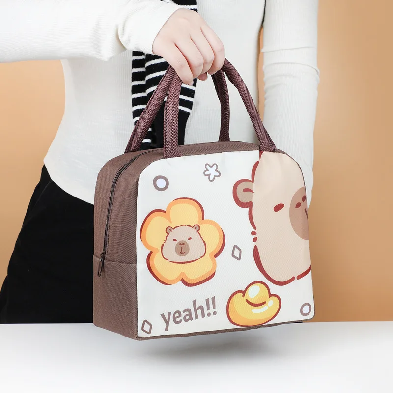 Children's Cute Cartoon Handbag - Thermal Insulation Animal Pattern Bento Rice Lunch Box Bag