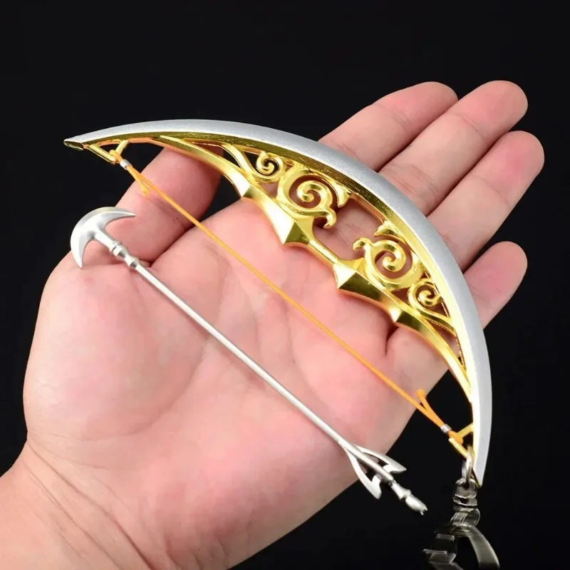 18 cm De Hyrule Fantasy Royal Guard's Bow Link Wapen Anime Game Metalen Wapen Model Katana Accessoires Sleutelhanger Ambachten Geschenken speelgoed