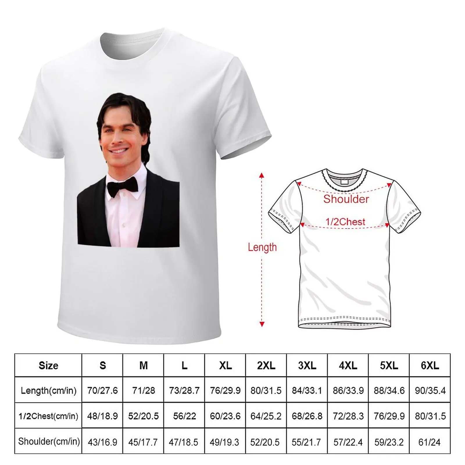 Ian Somerhalder (aka Damon Salvator) T-Shirt quick drying sports fans black t-shirts for men