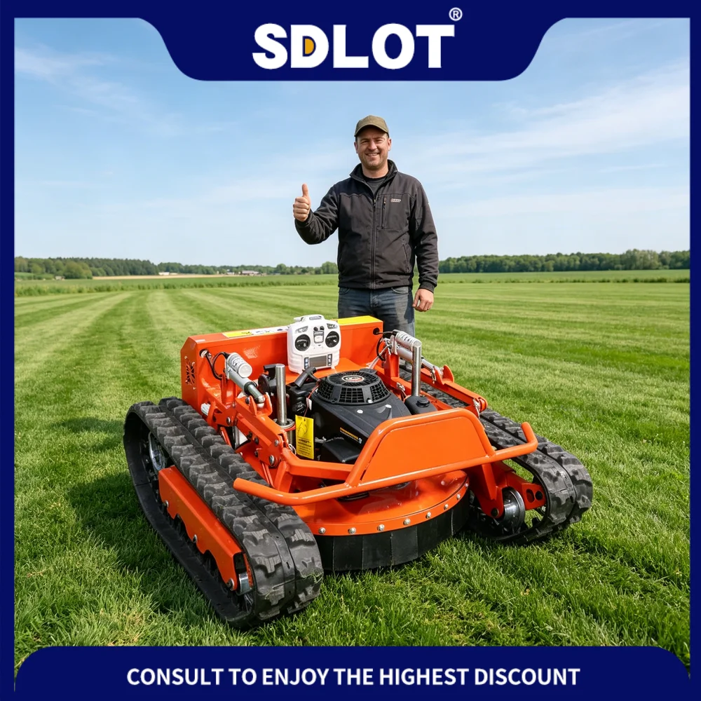 

Durable Build Remote Control Lawn Mower Customizable Product for Thick Grass Hillside Stable Tool for Farm Outdoor Use