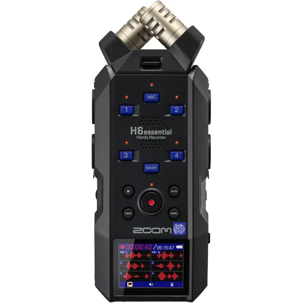 

H6 ential Handheld Recorder or Musicians, Podcasters & ilmmakers with Stereo Micropes, 4 XLRS Inputs, 6 Tracks o 32-Bit loat Rec