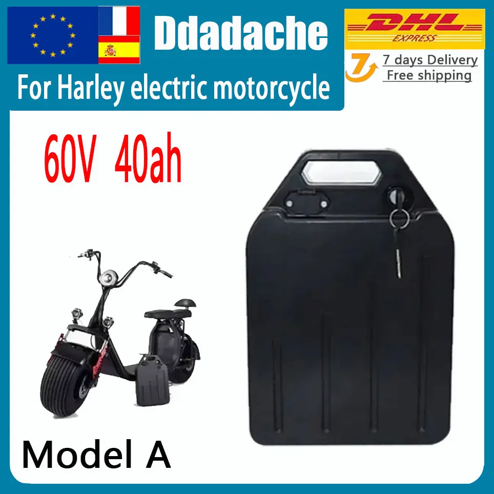 Harley Citycoco – batterie au Lithium 60V 40Ah, 18650, étanche, pour moto électrique, adaptée au chargeur de scooter électrique City Coco