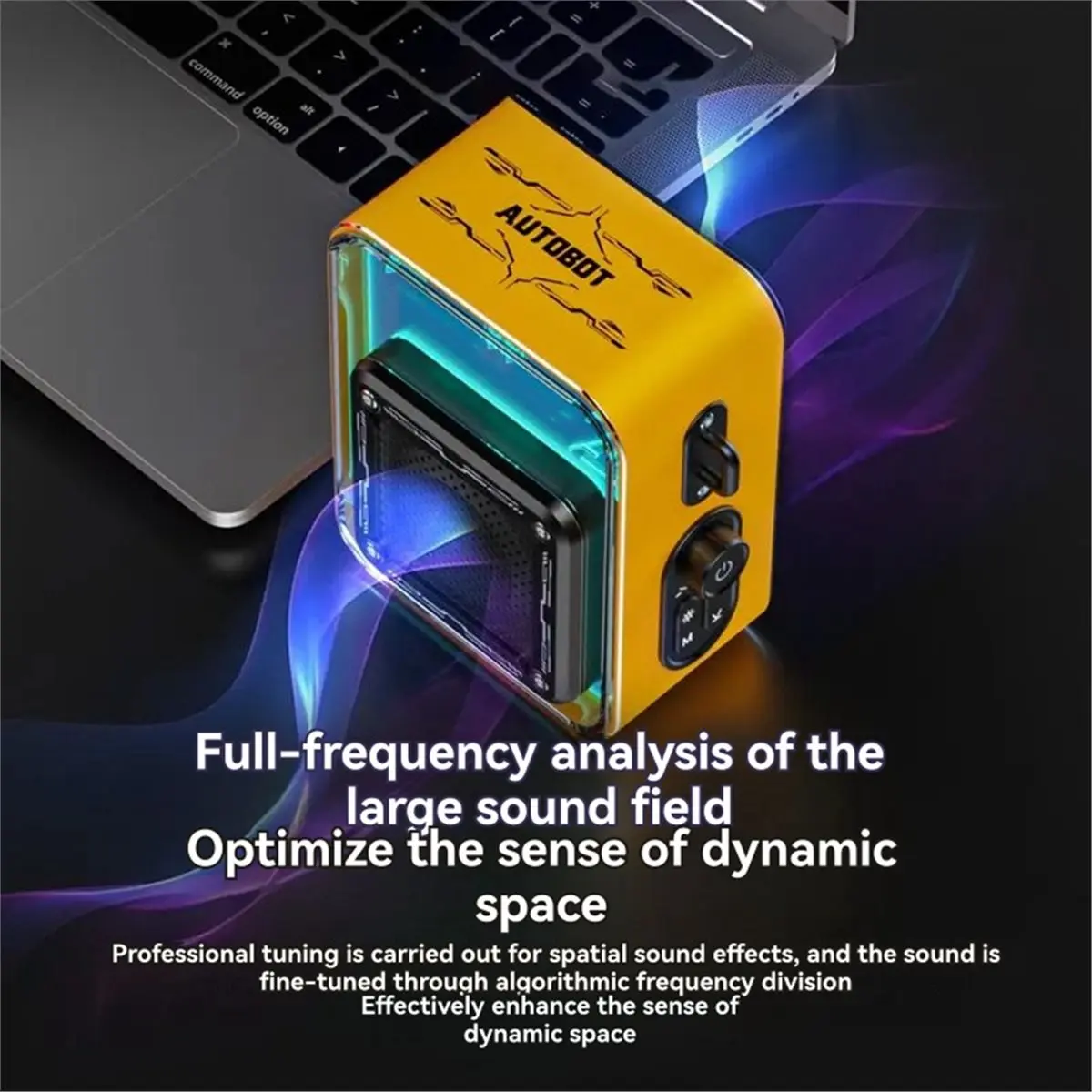 مكبرات صوت بلوتوث LED ضوء ستيريو خارجي سماعة لاسلكية تعمل بالبلوتوث صندوق صوت متعدد الوظائف بث مكبر صوت محمول #4