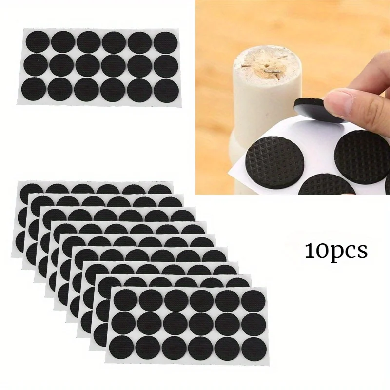 

10pcs 25mm Self Adhesive Thickening Furniture Leg Feet Rug Felt Pads Anti Slip Mat Bumper Damper Chair Table Protector Hardware