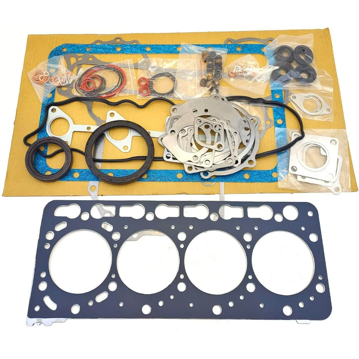 

V3300 Full Head Gasket Set Kit 12 valves Piston height 87.4mm for Kubota V3300 V3300-DI Engine M6800 M8200 M9000 Tractor Bobcat