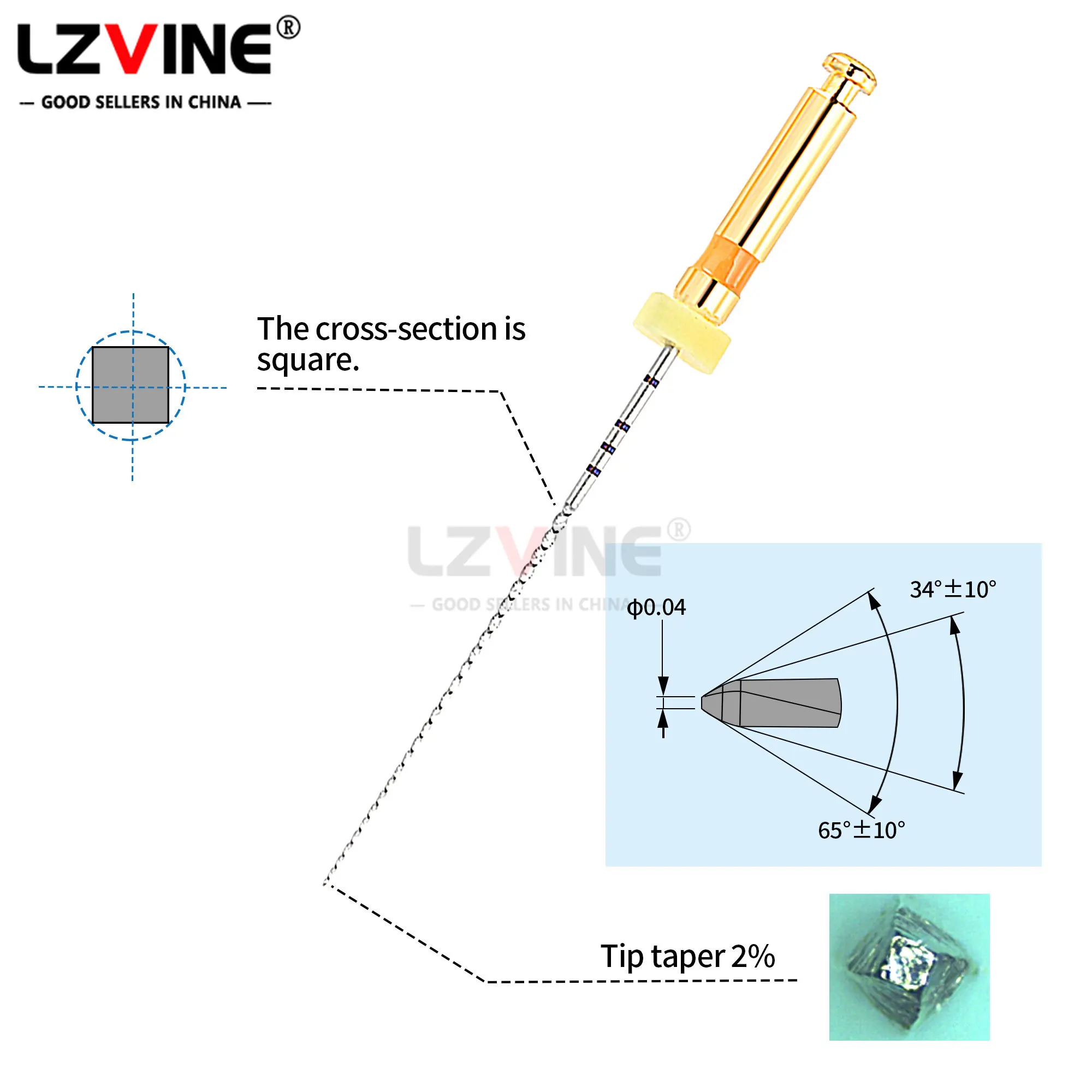 1302# Dental Instrument Endo Rotary Endodontic Files Teeth Whitening Motor Path Glide Files for Dentistry Endo Motor Treat tips