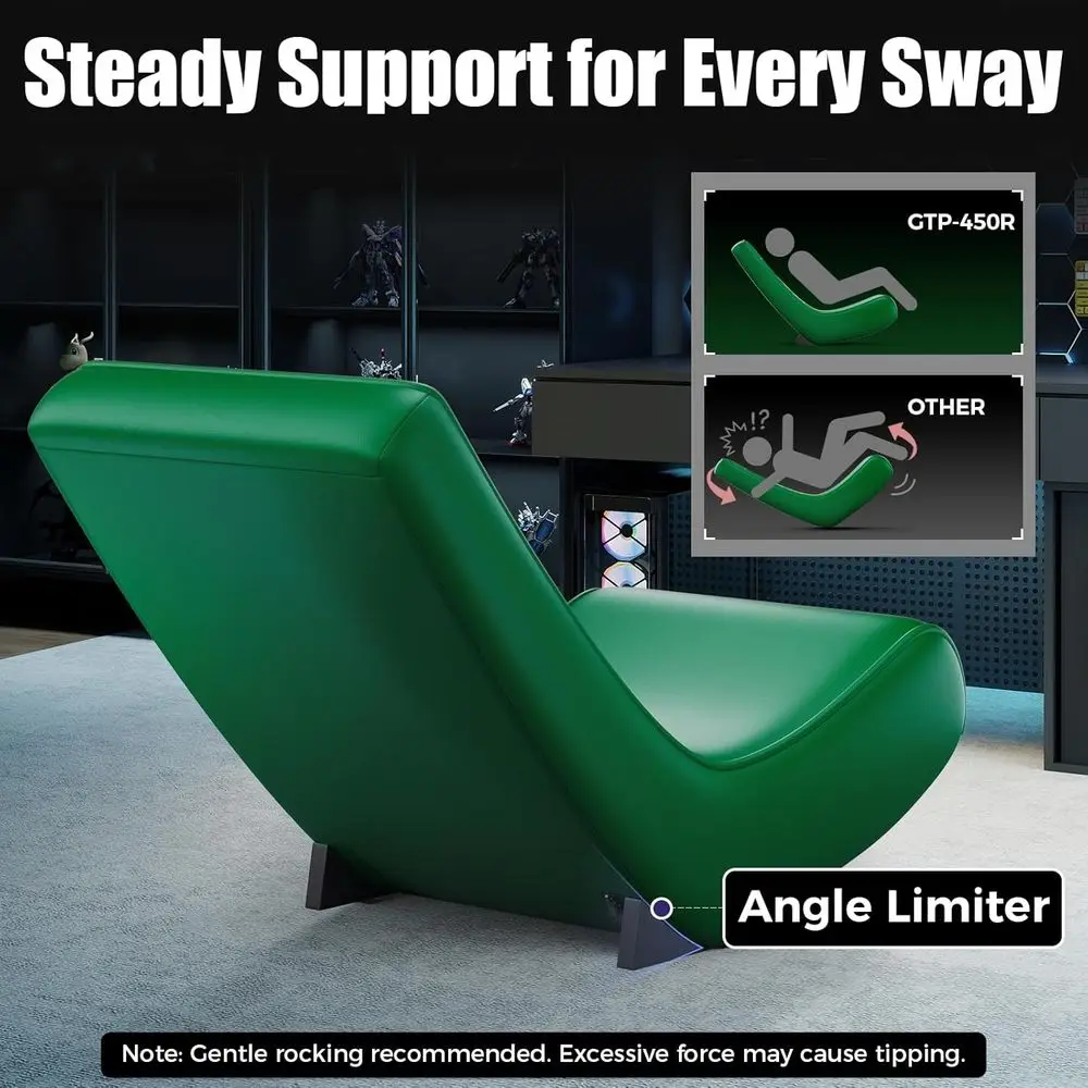 Cadeira de Jogo Compacta e Leve Green Cat com Limitador de Ângulo