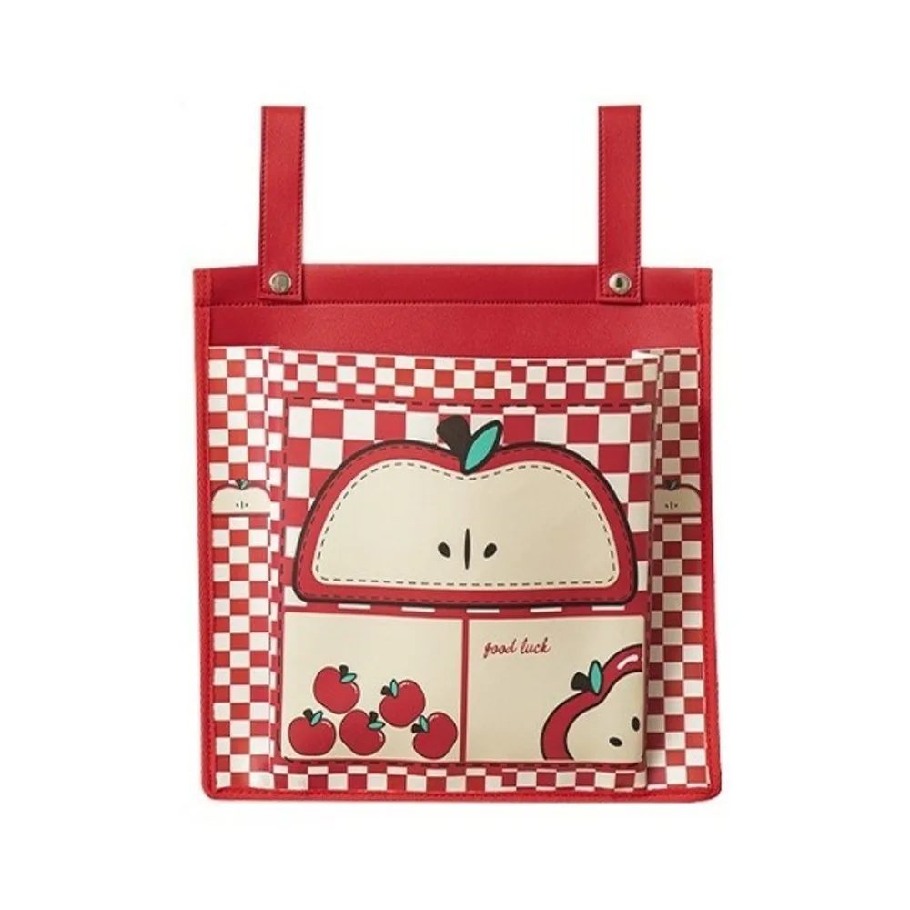 

PU Bedside Hanging Bag Large Capacity Space Saving Underwear Storage Bag Wall Mounted Decorative Bedside Storage Bag for Home