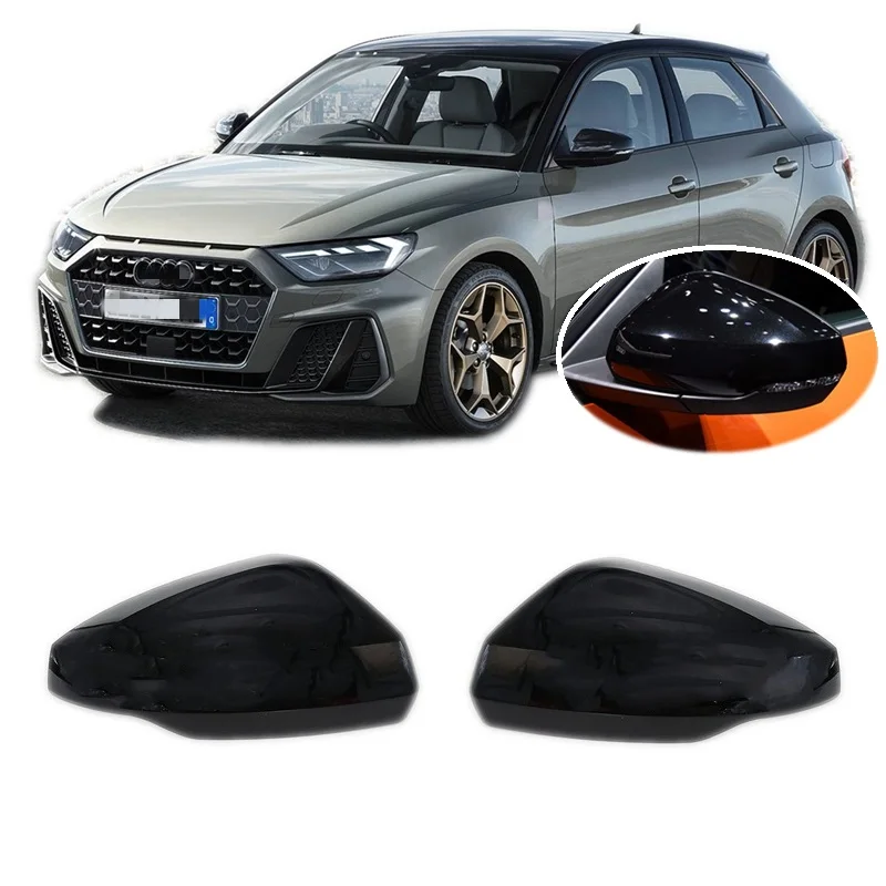 

for Audi A1 GBA GBH Allstreet 2018 2019 2020 2021 2022 2023 Gloss Black or Carbon Fiber Rear View Wing Mirror Cover Replacement