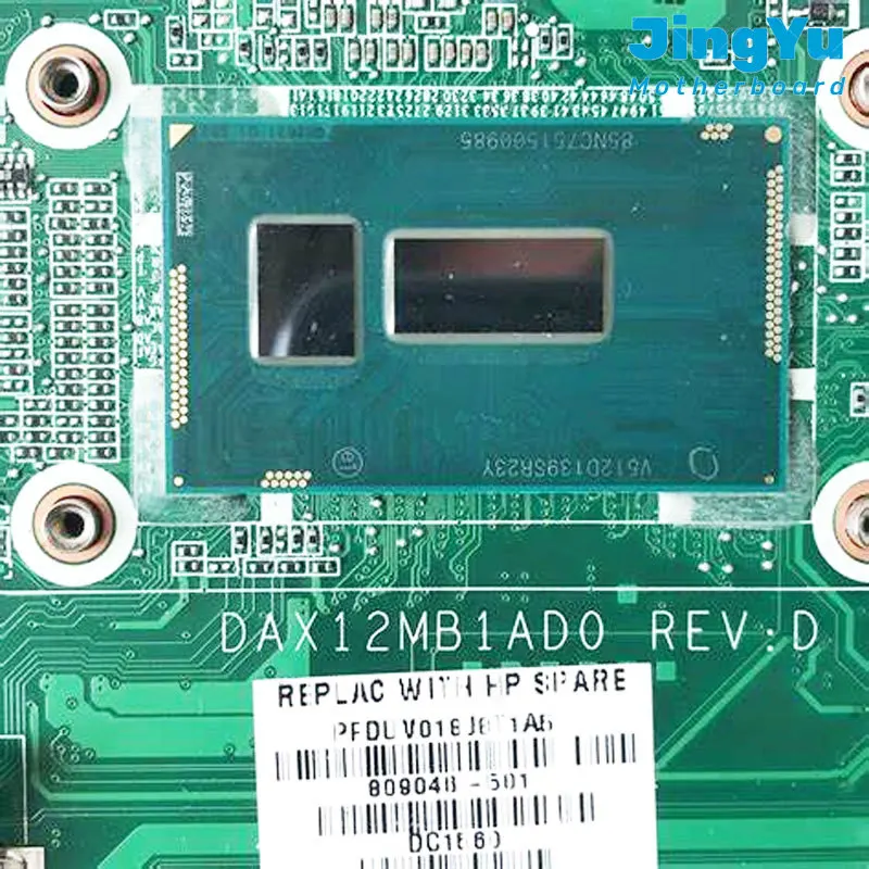 For HP Pavilion 17-G 15-AB Notebook Mainboard  DAX12MB1AD0 Laptop Motherboard CPU  I7-5500U DDR3L GPU 940M 4G