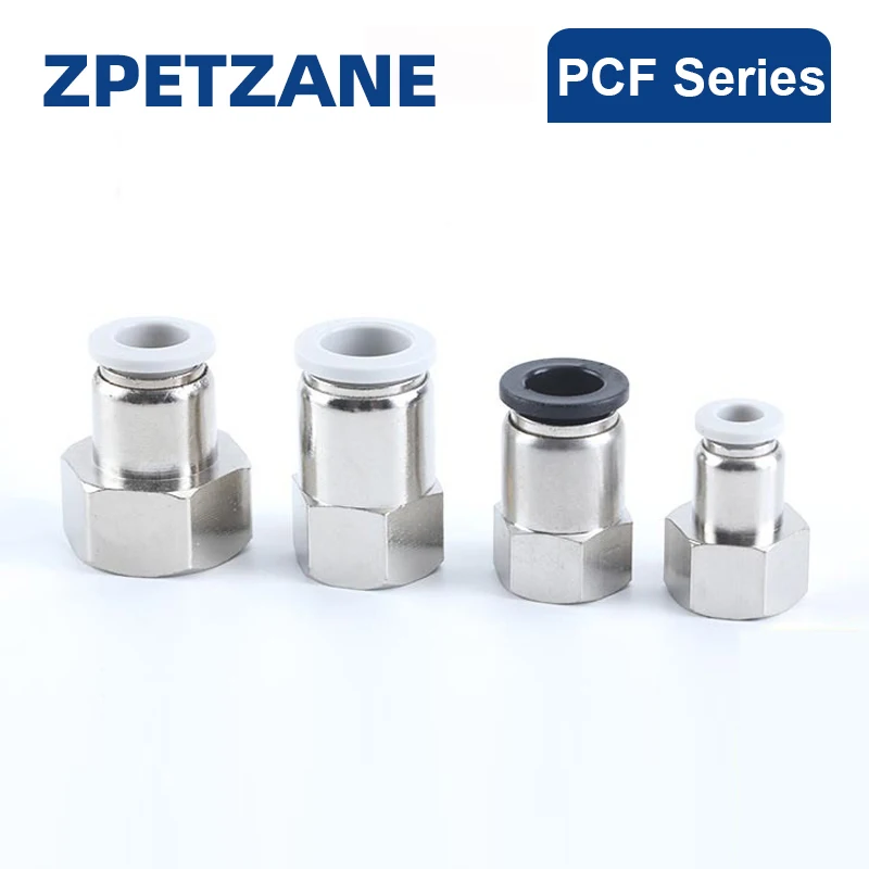 

Pneumatic Components PCF6-01 PCF6-02 PCF8-02 Connectors Female Straight One-Touch Quick Release Fitting