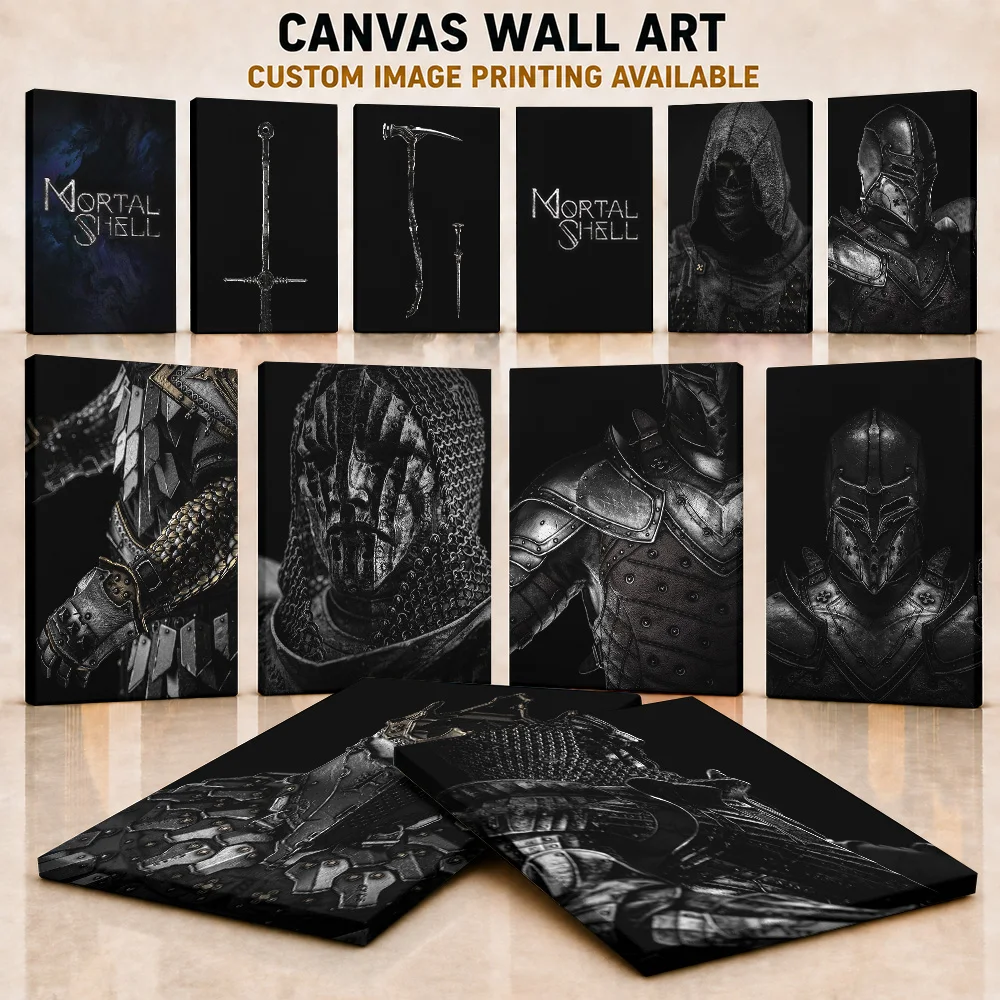 Mortal Shell Game Framed Canvas Posters Customized Photo Dark Fantasy Inspired Design Wall Art For Bedroom Or Entertainment Room