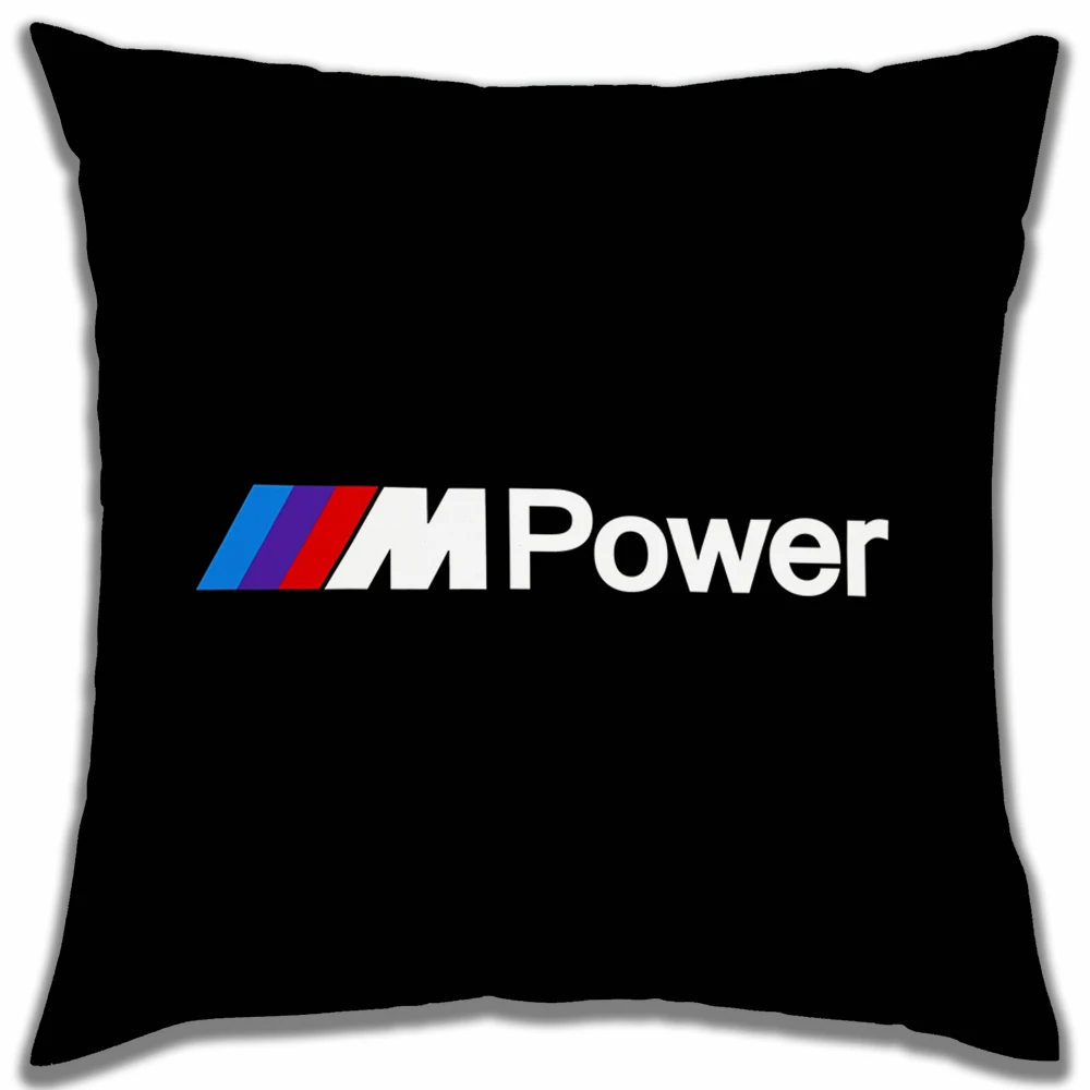 B-BMW-w oreillers décoratifs pour canapé housse de coussin 45x45 chaises longues coussins taies d'oreiller 40x40 taie d'oreiller courte en peluche oreiller