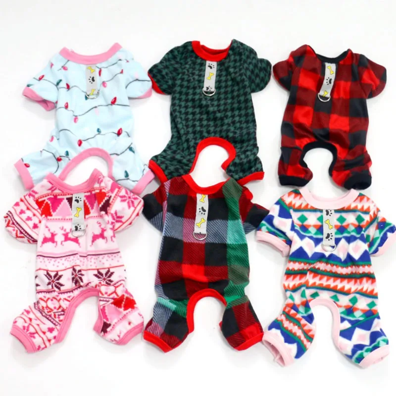 

Dog Clothes Winter Warm Fleece Pajamas Overalls For Small Dogs Chiwawa York Shih Tzu Pet Clothing Puppy Hoodie Pyjamas Jumpsuit