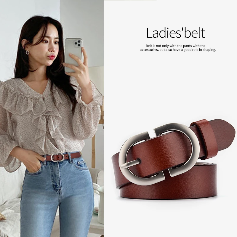 Luxury Belt For Women Pin Buckle Metal Adjustable High Quality Waistband Jeans Girl Fashion Lady Girdle Designer Trend Belts New