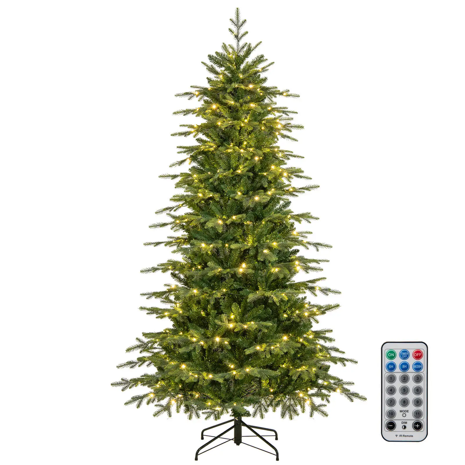 7.5 FT Artificial Christmas Tree w/1162 Branch Tips 380 LED Lights 3 Timers Remote