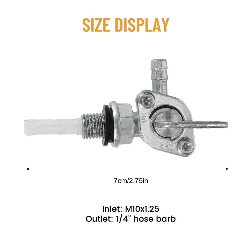 

Brand New High Quality Switch Valve Fuel Parts Replacement Shut Off Silver 1/4inch Hose Stainless Steel 90 Degree