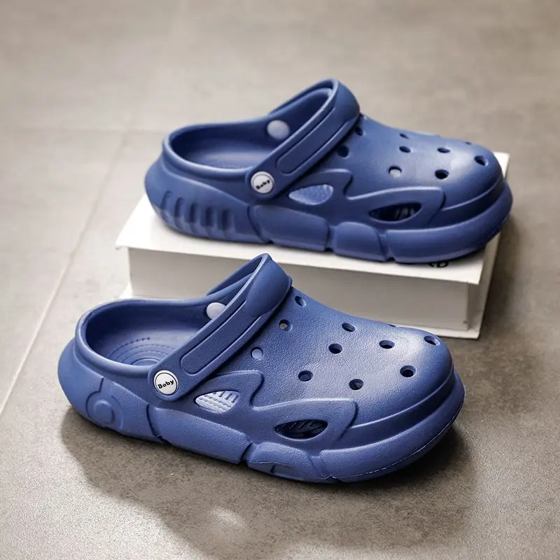 3-12Y Children Sandals Anti Clogs Boys Girls Summer Hole Water Toddler Shoes Baby Mules Kids Garden Beach Flats Slippers H74-20