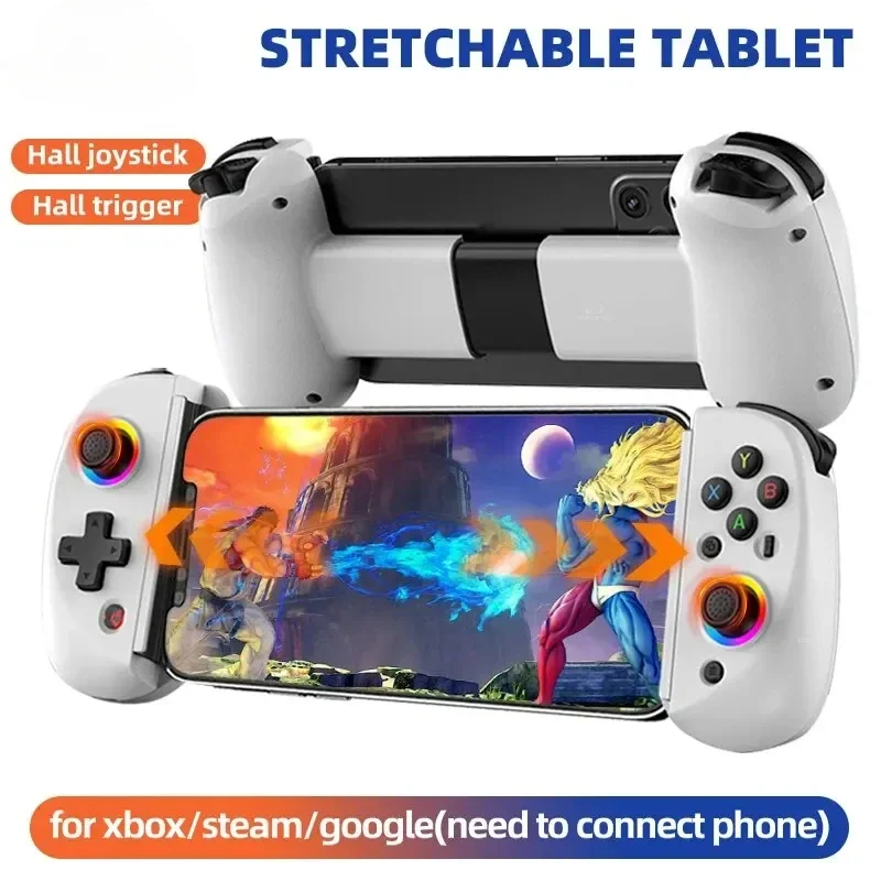 Controlador RGB flexível de salão duplo para jogos, suave e sem parar, streaming de gamepad para tablet, Android, PS4, switch, pc, joystick