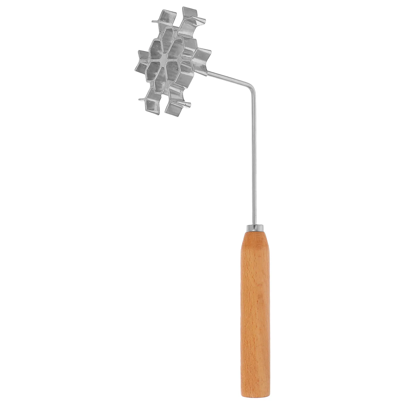 1 Juego de moldes metálicos para freír, con forma de copo de nieve, con mango de hierro, utensilio de cocina para hacer pasteles de camarones caseros, tortitas de rábano y repostería