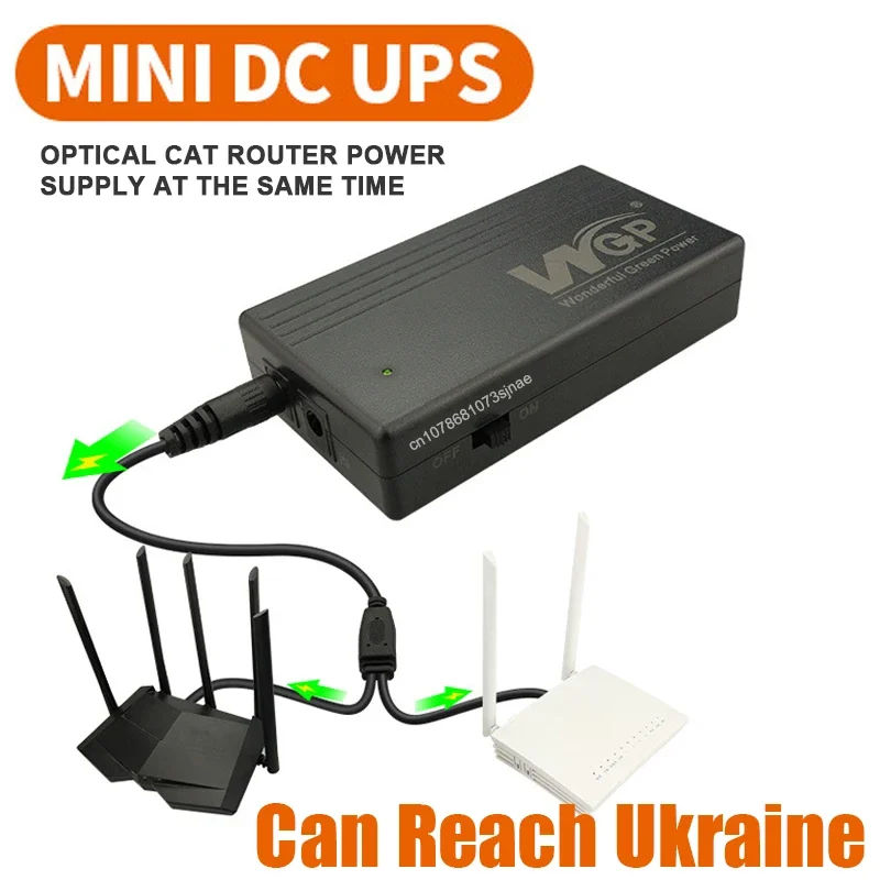 

DC12V 2A Mini UPS Router Optical Cat Adapter Uninterruptible Power Supply with 6-8H WiFi 7800mAh Battery Capacity Standby