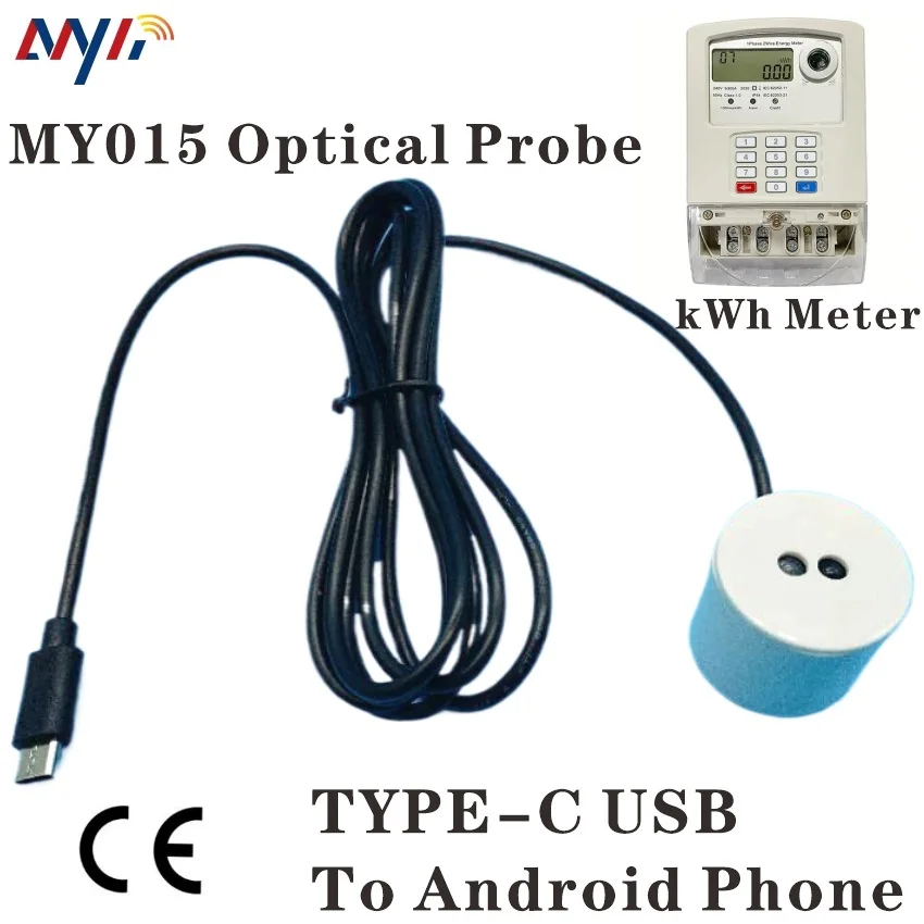 USB Тип C оптический интерфейс IR ближний инфракрасный IEC1107 IEC62056-21 DLMS Магнитный адаптер прозрачный кабель измерителя передачи