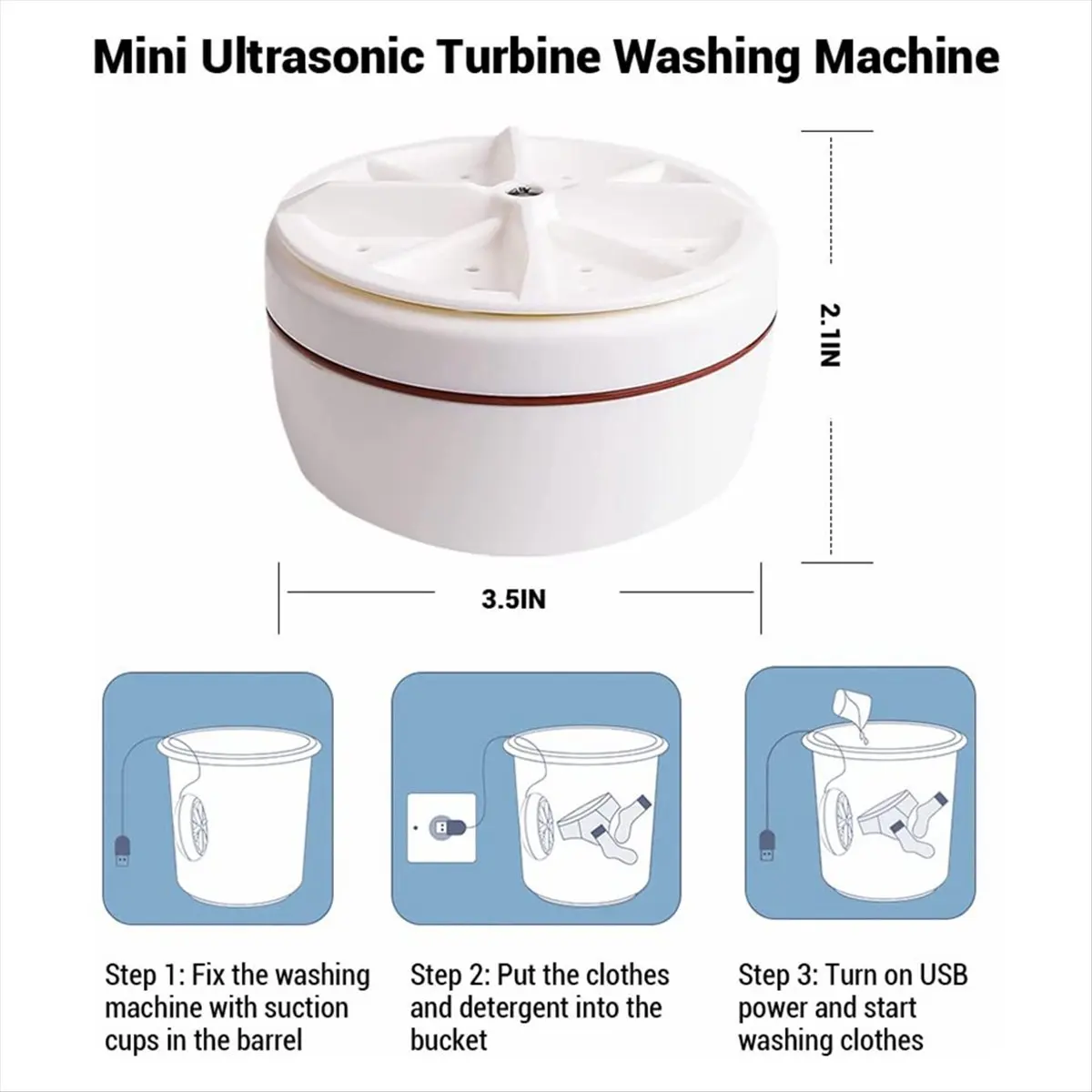 A97G Portable Mini Washing Machine, Suitable for Camping and Business Travel. Can Be Used to Wash Socks, Small Rags, Towels