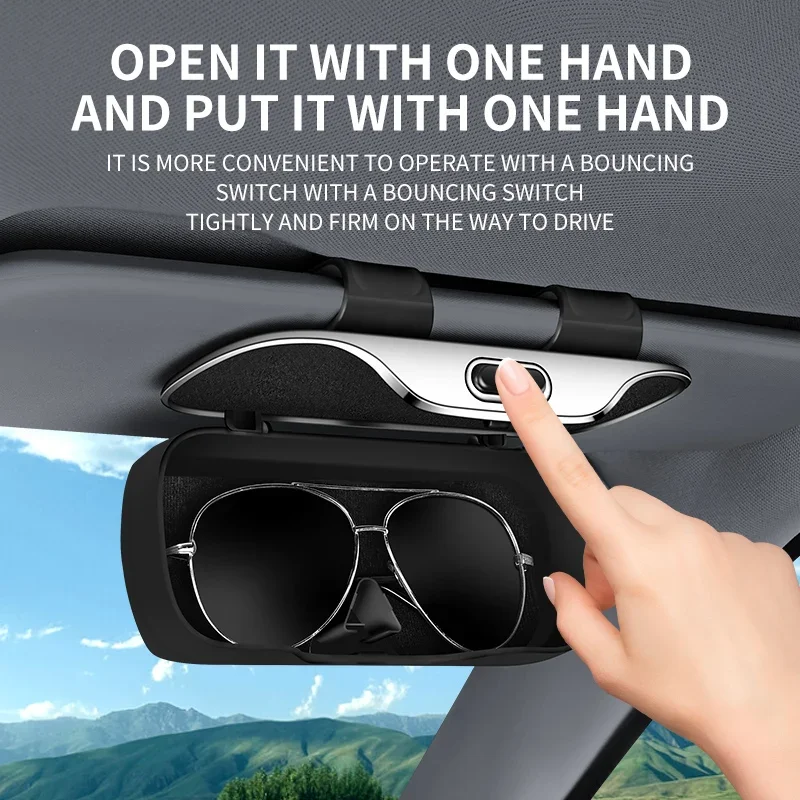 

Car Visor Sunglasses Glasses Case Clip Eyeglasses Box Holder For Peugeot 208 3008 308 2008 207 107 508 607 106 406 407 307 206