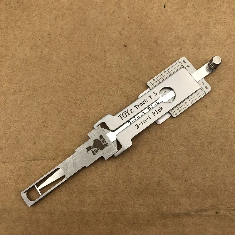 Original TOY2 Track V.5 Extend LISHI 2in1 für neue TOYOTA Einzelrillen-Decoder-Schlüssel, Autotüröffnungswerkzeug, Schloss-Picking-Werkzeug für Schlüsseldienste – Detail 5