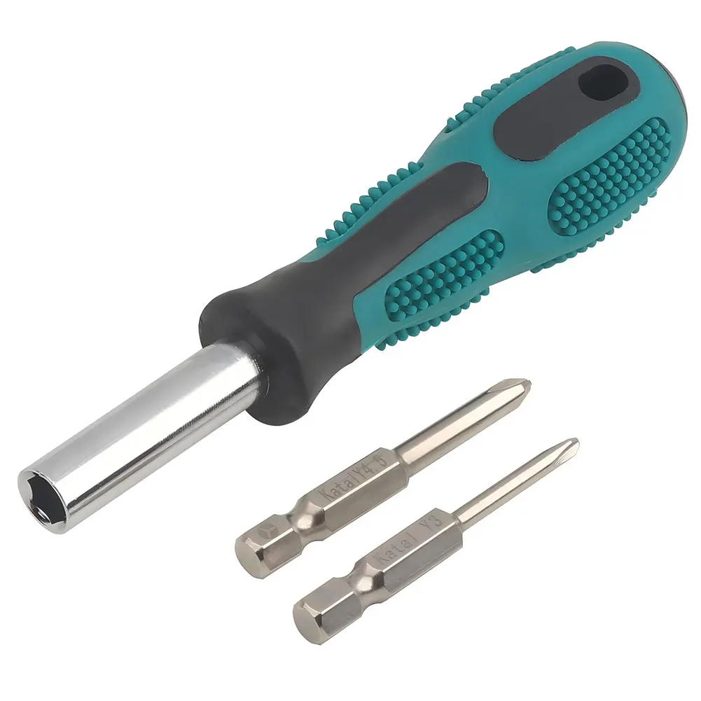 50mm Triwing Drill Bits 1/4 inch Hex Shank 3.0mm 4.5mm Y Tip Screwdriver Bits with Short Screwdriver Handle Magnetic Bit Holder