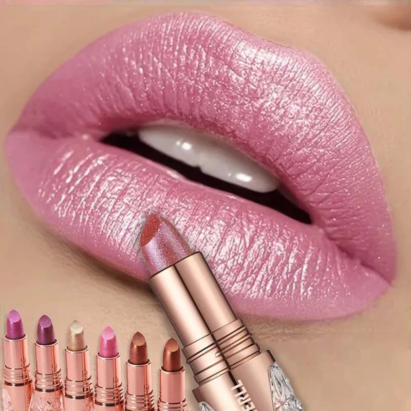 10 10 Colors 3 in 1 Pearlescent Lipstick Long Lasting Moisturizing Sparkling Quicksand Gold Lip Gloss Pearl Shimmer Sexy Lip Makeup - Aliexpress Deal