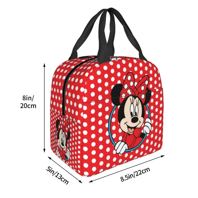 Niestandardowa torba na Lunch Mickey Mouse wodoodporna chłodnica termiczna izolowana pojemnik Bento dla kobiet dzieci w wieku szkolnym duże torba z