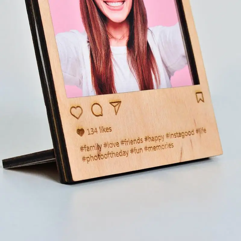 1 pz creativo personalizzato inspiture Frame Fujifilm Photo Frame Film Picture Holder Wood Ins Frame Gift Instax Mini