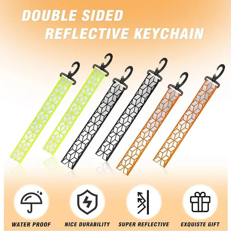 Safety Reflector Pendant Clothing Safety Reflective Keychain Pendant Lightweight And Portable Outdoor Tool For Running Cycling