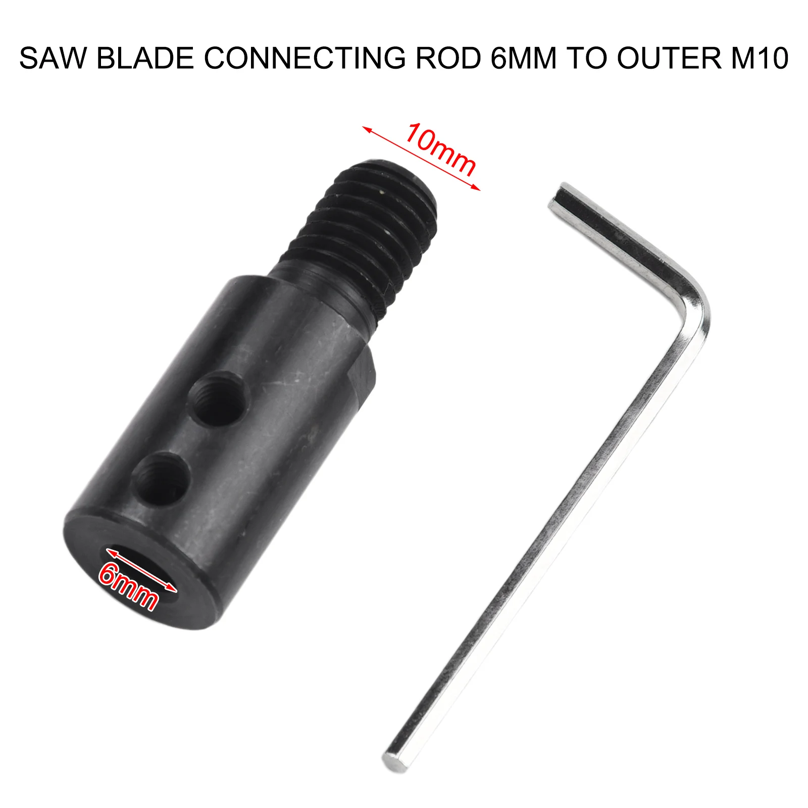 Brand New Connecting Shaft Spare For Saw Blade Great Helper M10 Steel Accessory Black/Silver Bushing Saw Blade