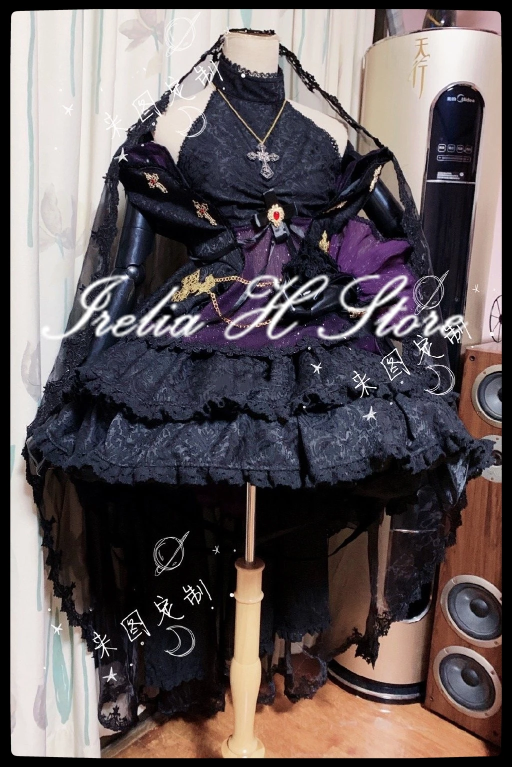 Irelia H Custom size/made Azur Lane Z23 Cosplay Costume Z23 Bride Black Wedding dress female