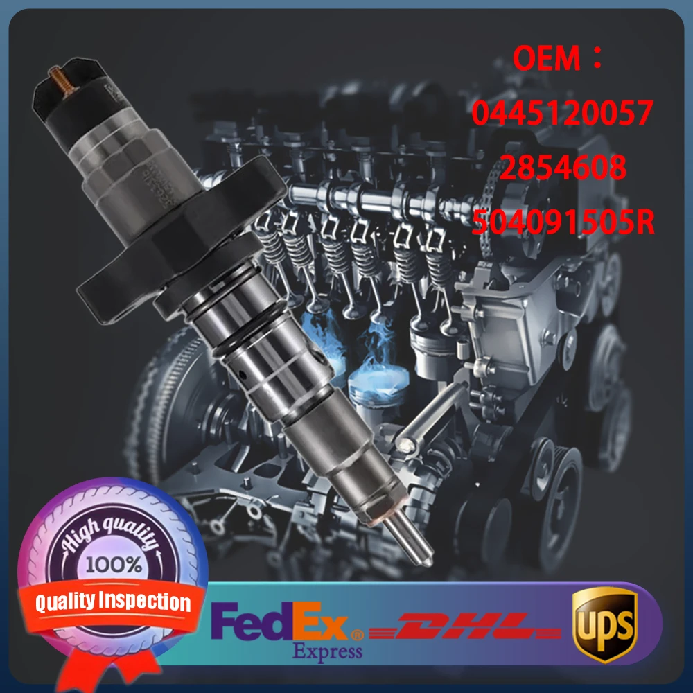Common Rail Injector 0445120057 2854608 504091505R 0986435552 for Case New Holland Bulldozer and Iveco 6.7L Engine