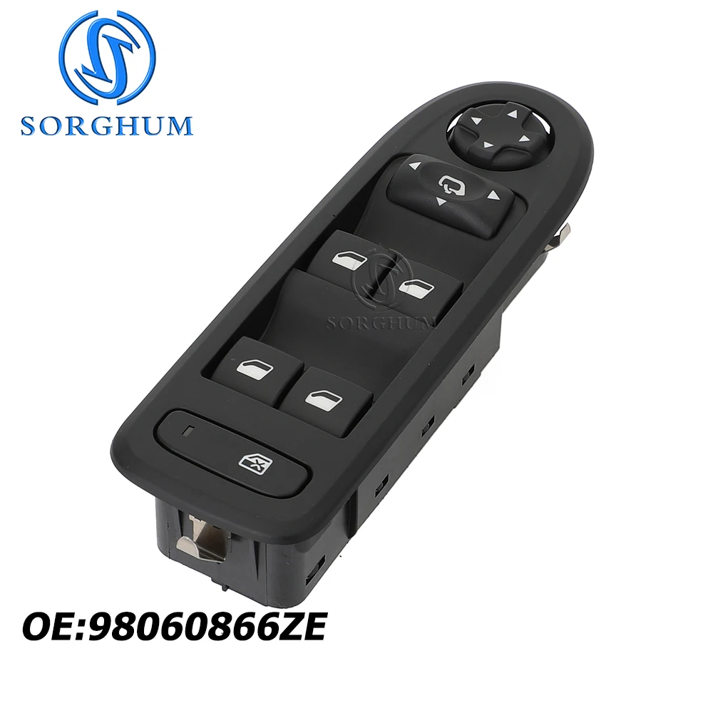 

SORGHUM Electric Fold Power Window Master Control Switch For Peugeot 208 308 2008 4B7 408（2009-2013) 98060866ZE 96666289ZE