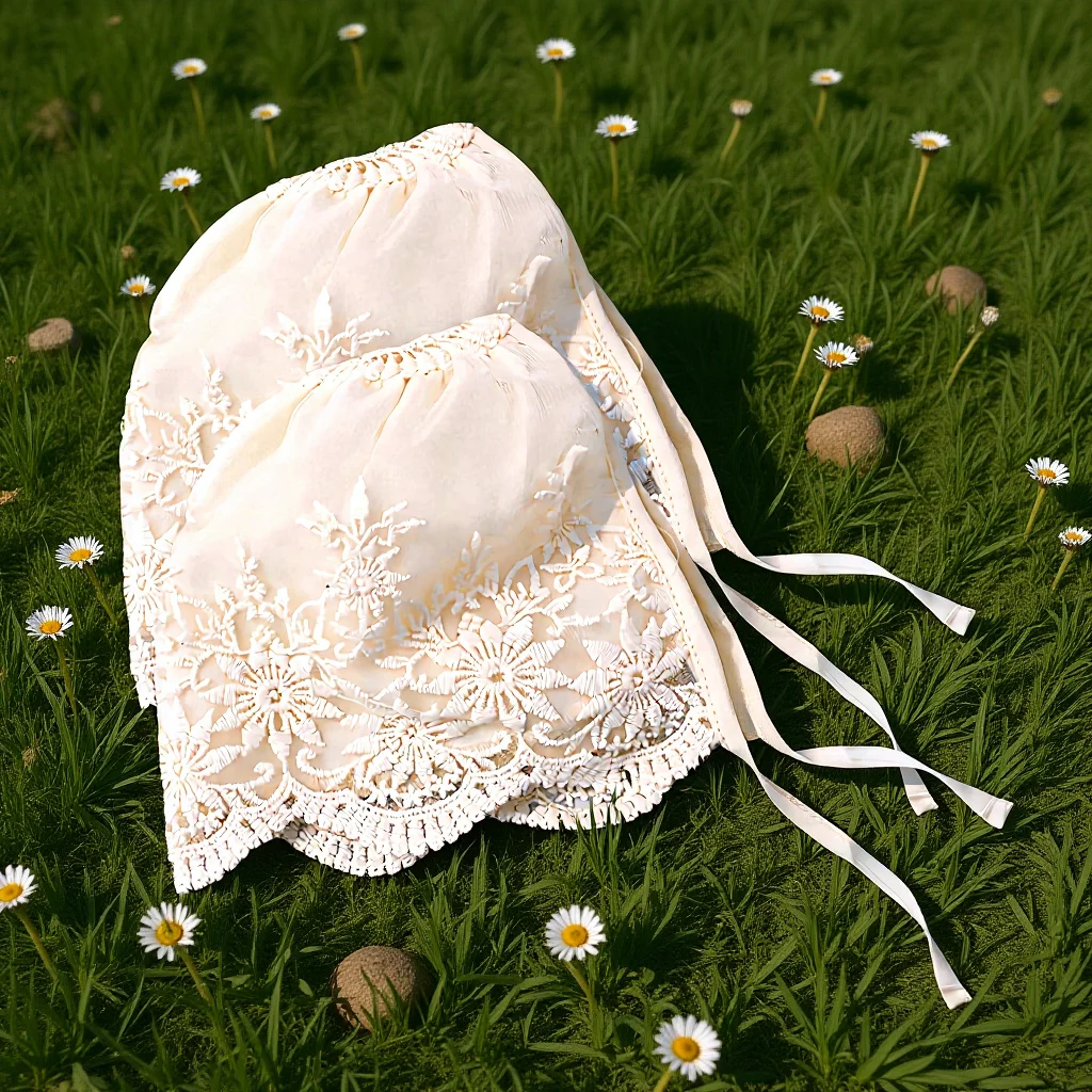 2 قطعة بونيه الدانتيل الطفل الوليد فتاة لينة تنفس أغطية الرأس ل المعمودية مخصصة التصوير الطفل الأغطية 0-6 أشهر #1