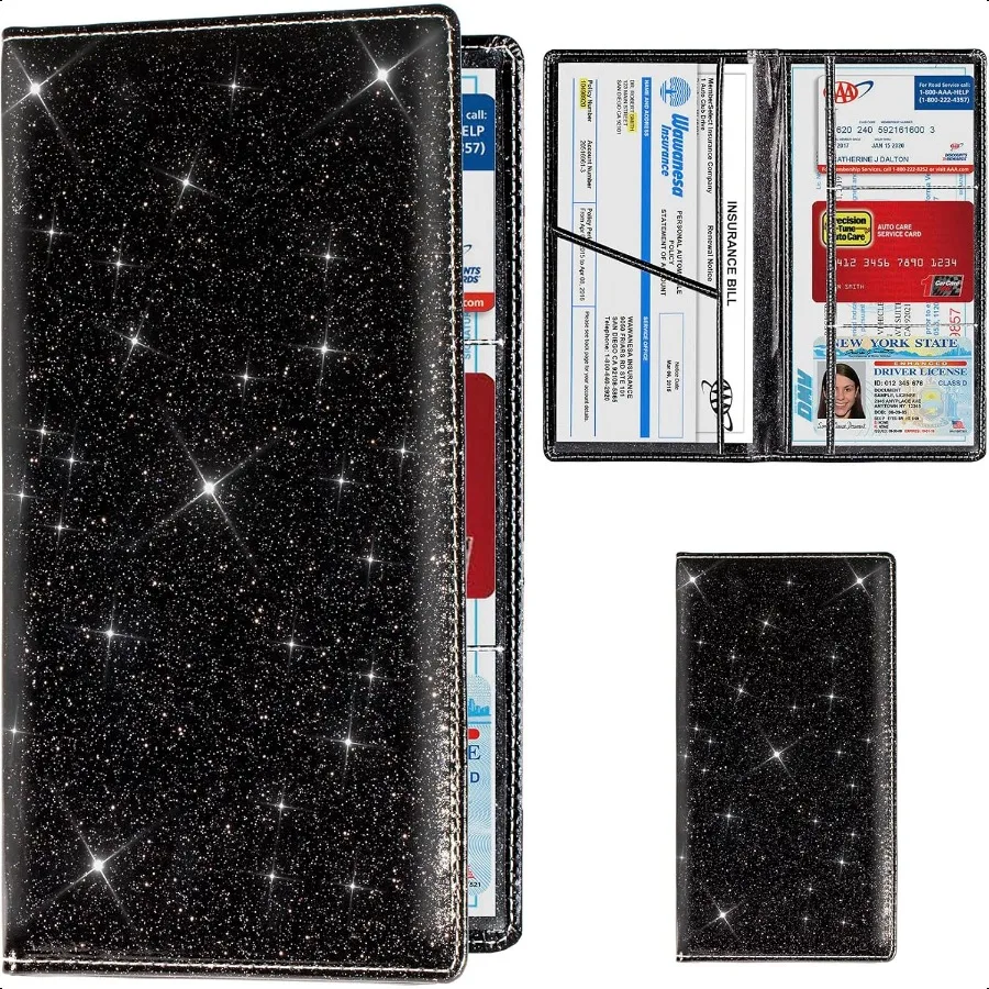 Porta carte di registrazione e assicurazione dell'auto, porta documenti per patente di veicolo, vano portaoggetti, organizer per interni, accessori per auto per W