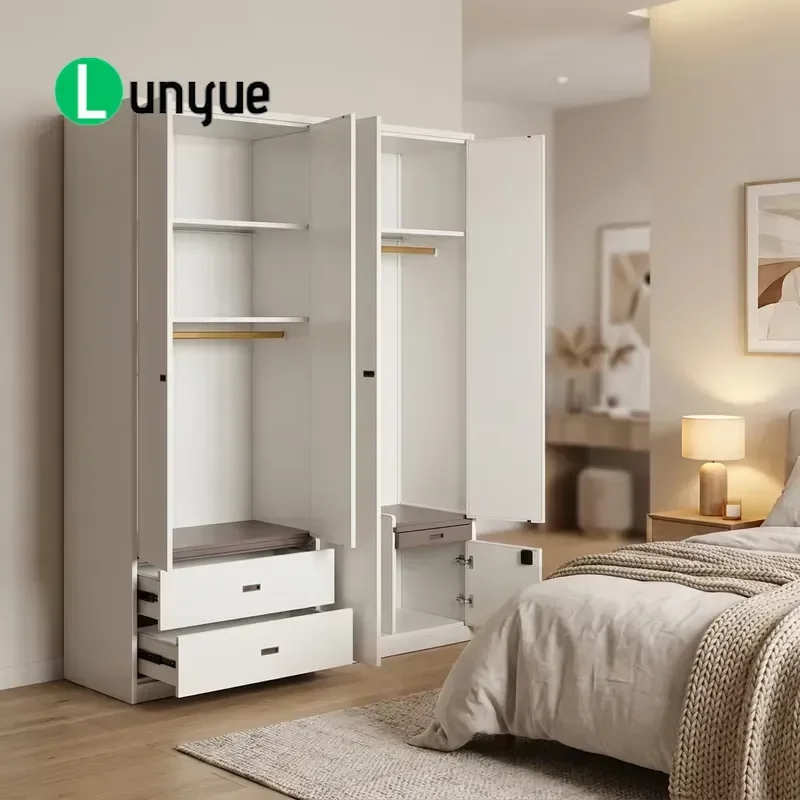 Modern Steel Bedroom Wardrobe Space Saving Design Easy Assembly Large Storage Capacity Metal Closet Organizer For Home