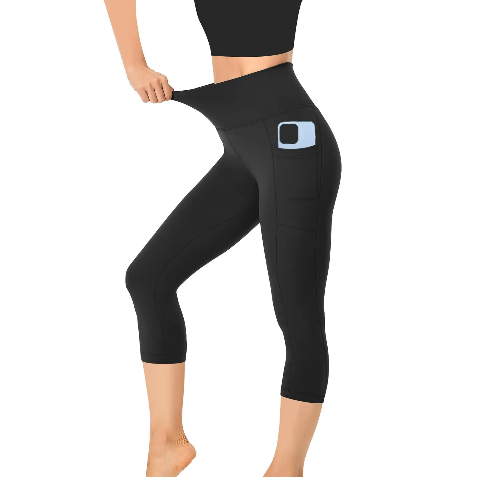 Women's Super Soft Sports Leggings With Pockets For Women High Waisted Workout Yoga Running Push Up Gym Fitness Tight Pants