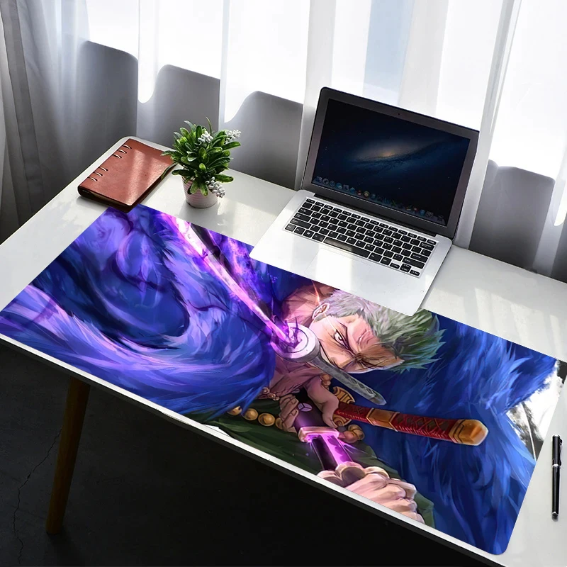 

Mouse Pad PC Non Slip Rubber Mousepad Laptop Gamer Cabinet HD Keyboard Pad One Piece Zoro Office Computer Gaming Desk Mouse Mat