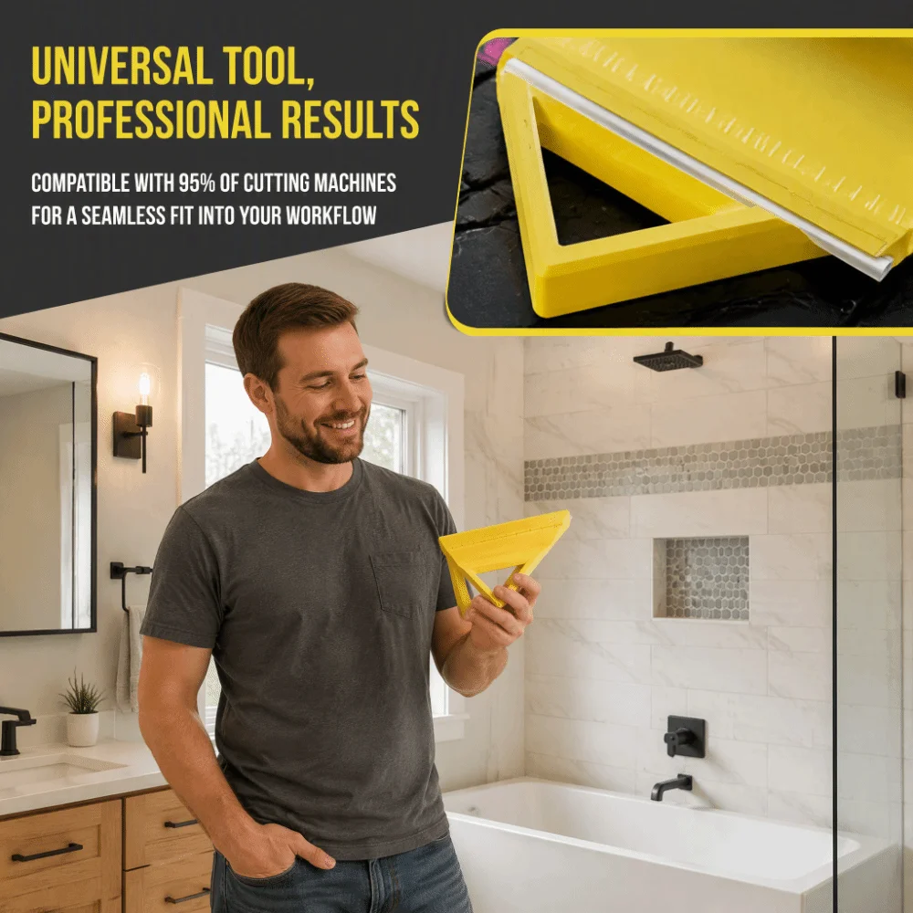 ABS Tile Edge Cutting Tool 45-Degree Miter Cut yellow Tile Edge Trim Cutting Tool Tile Trim Square Accessory Installation