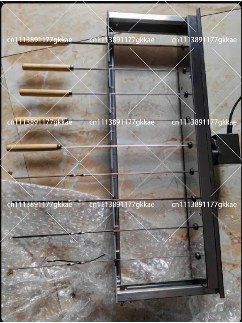 Commercial Stainless Steel Automatic Rotating Barbecue Grill Machine with Adjustable Width