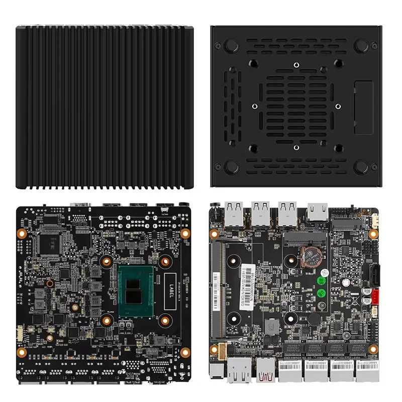 Il più recente router firewall solido 4 * i226-V 2.5G Intel i3 N305 N100 Mini PC senza ventola DDR4 PCIe3.0x4 MSATA 2 * HD + DP NAS pfSense Proxmox