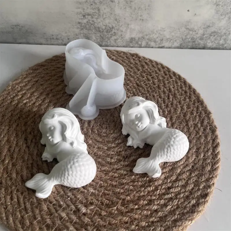 

Гибкая силиконовая форма 652F с очаровательными рисунками русалок для любителей рукоделия